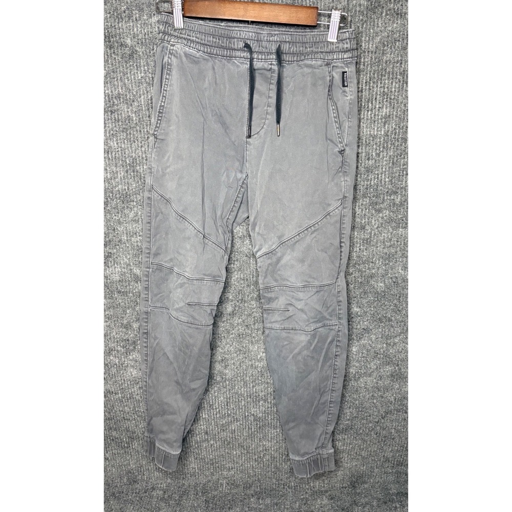 Hollister Mens Skinny Jogger Pants Gray Advanced Stretch XS Drawstring Cuffs